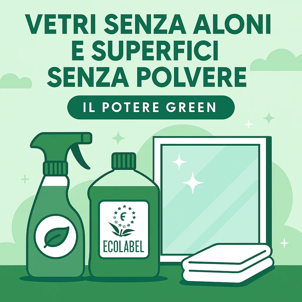 Vetri Senza Aloni e Superfici Senza Polvere: Il Potere Green di VERDE EQO VETRI E SPOLVERO