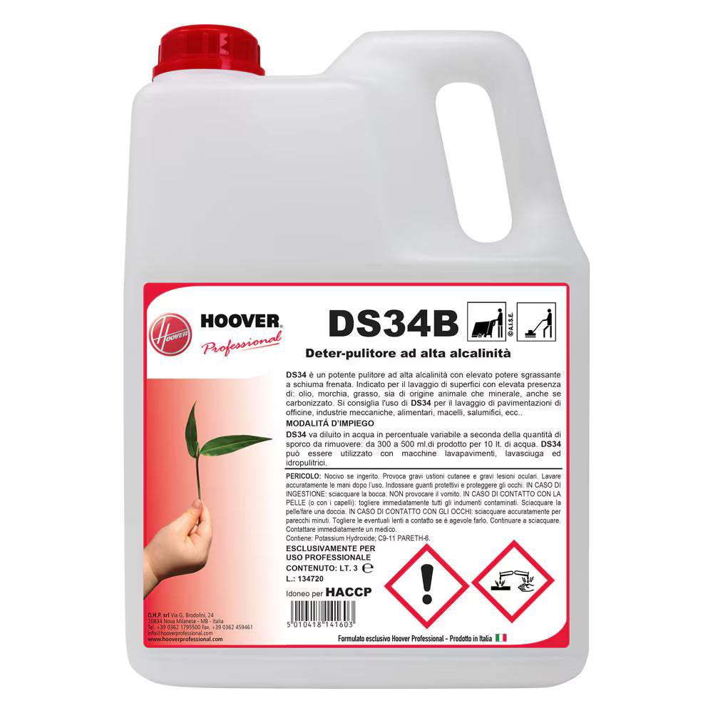 DS34 B | Sgrassante forte ad alta alcalinità | 4X3 LT