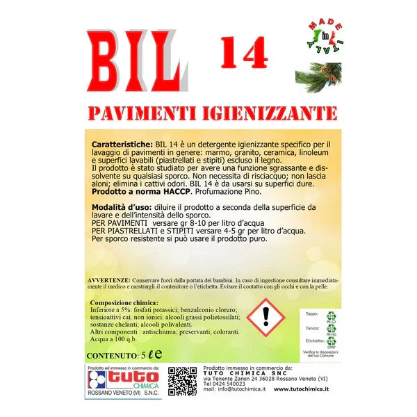 BIL 14 Pavimenti | Detergente igienizzante professionale