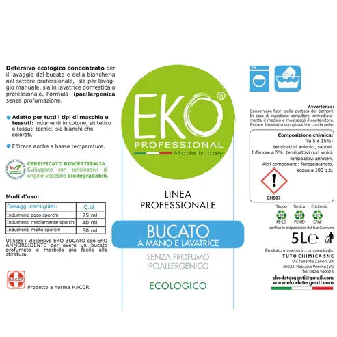 EKO PROFESSIONAL Detersivo bucato ecologico | Concentrato