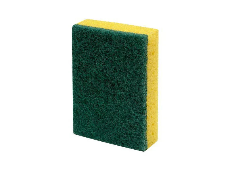 SPUGNA FIBRA GROSSA GIALLO/VERDE - 13,7X10X4 CM - 1 PZ