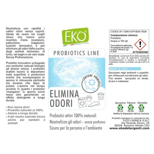 EKO Eliminaodori ecologico con probiotici