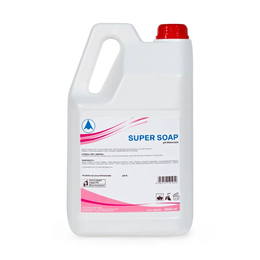 SUPER-SOAP – LAVAMANI NEUTRO PROFESSIONALE 5 LITRI