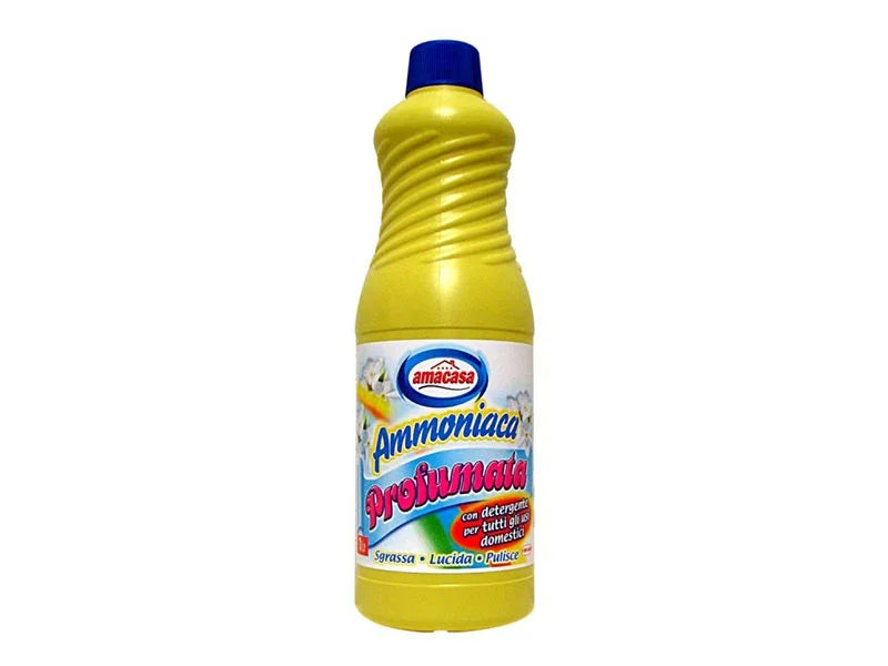 AMMONIACA PROFUMATA CON DETERGENTE | Multiuso per superfici dure, vetri e pavimenti 1 L