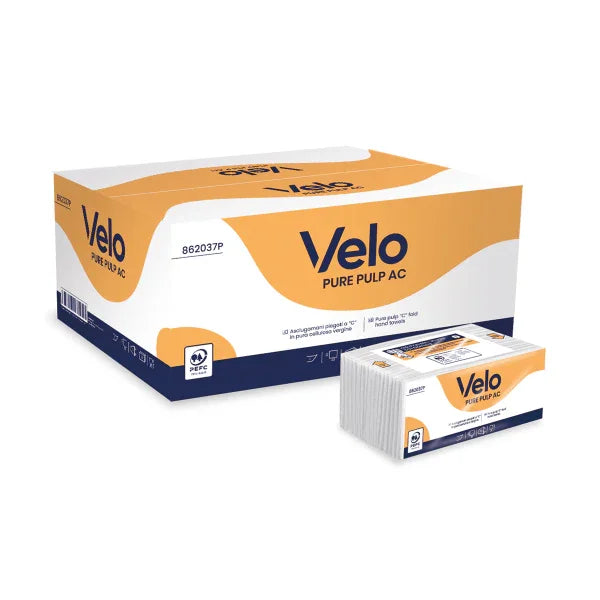 VELO PURE PULP AC – ASCIUGAMANI PIEGATI A “C” - 3840 PZ