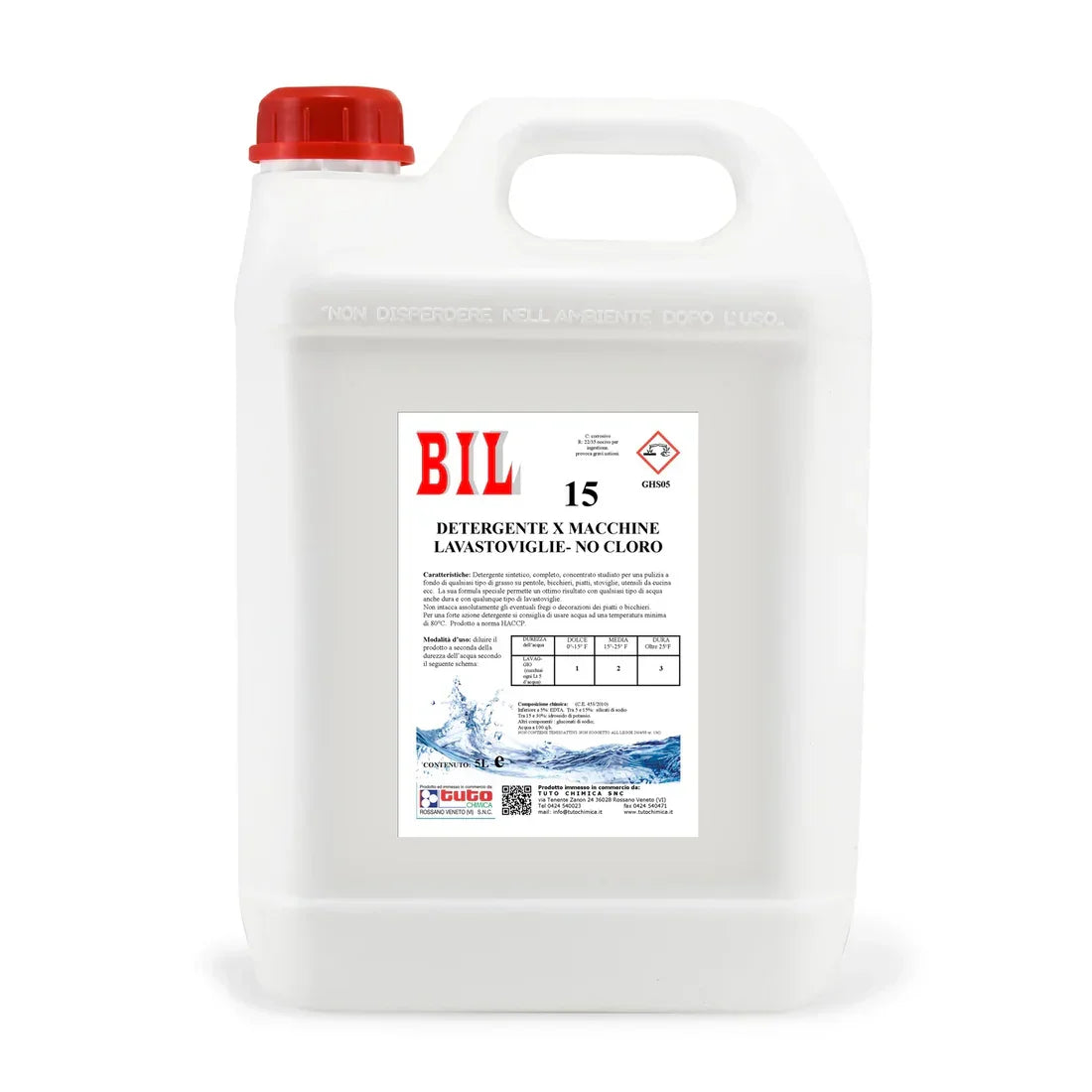 BIL 15 Lavastoviglie | Detergente liquido senza cloro