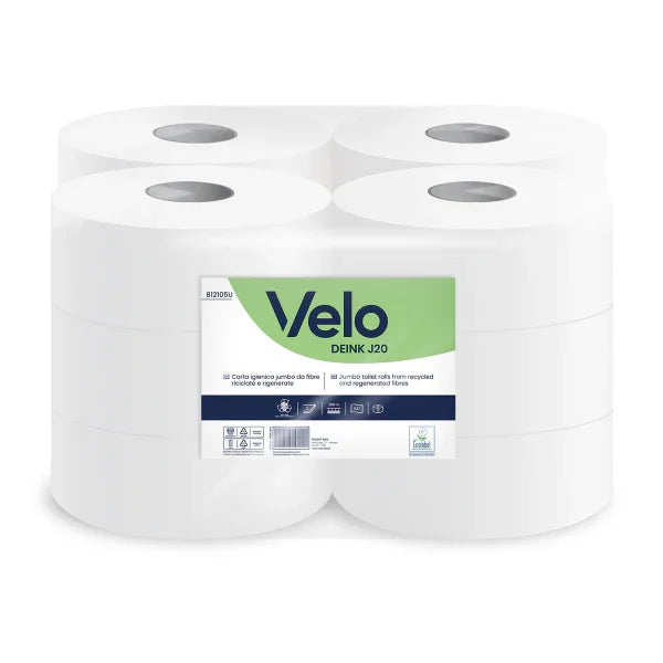 VELO CARTA IGIENICA MINIJUMBO DEINK J20 – 12 ROTOLI