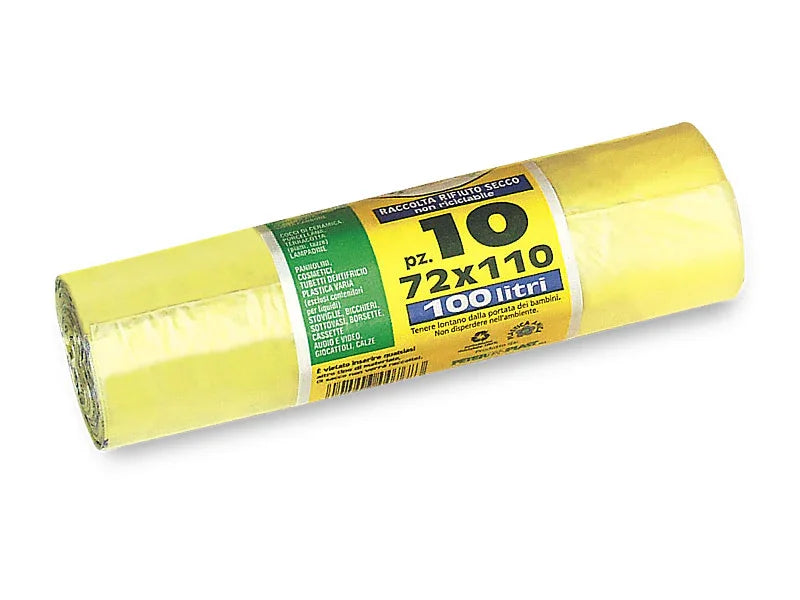 SACCHI IMMONDIZIA GIALLI 72X110