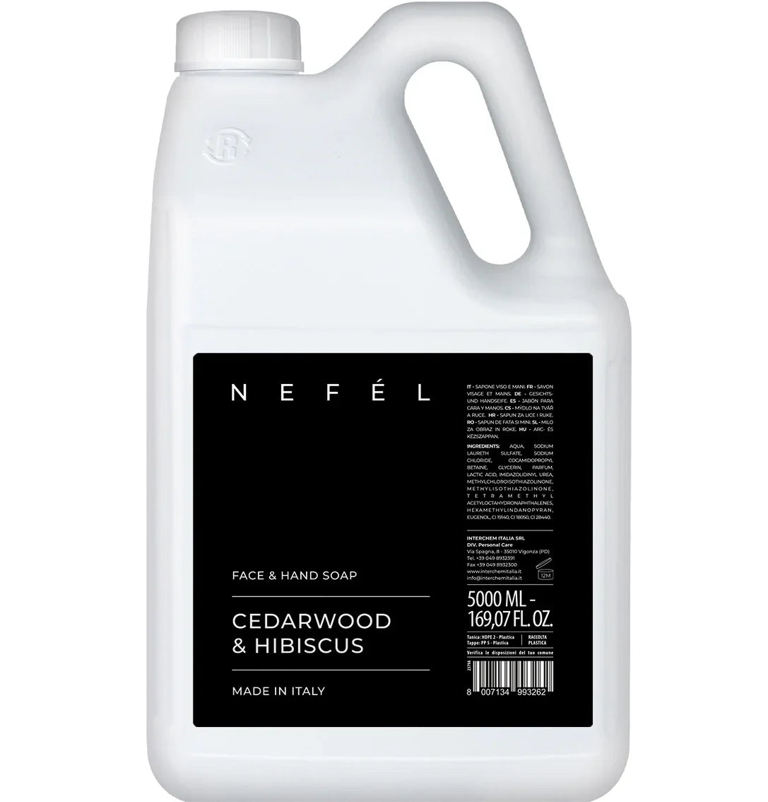 NEFÉL – CEDARWOOD & HIBISCUS FACE & HAND SOAP – SAPONE MANI E VISO PROFUMATO