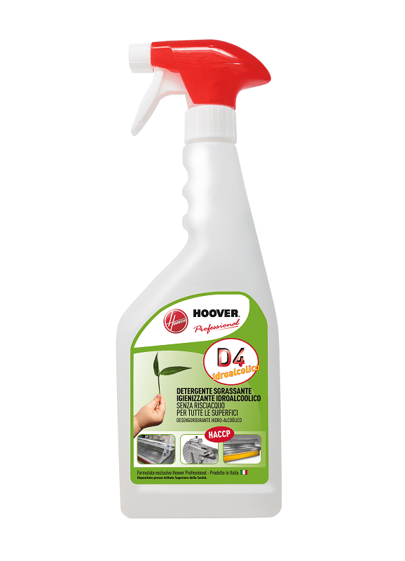 D4 - Detergente Sgrassante Igienizzante Idroalcolico | 12 PZ