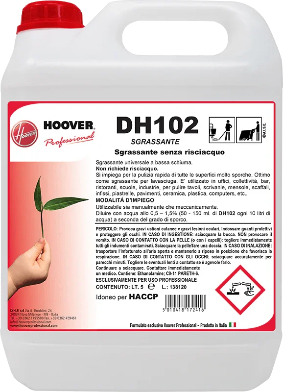 DH102 Sgrassante Polivalente Concentrato Senza Risciacquo | 4 PZ