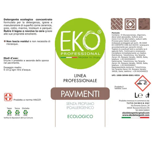 EKO PROFESSIONAL Detergente pavimenti ecologico
