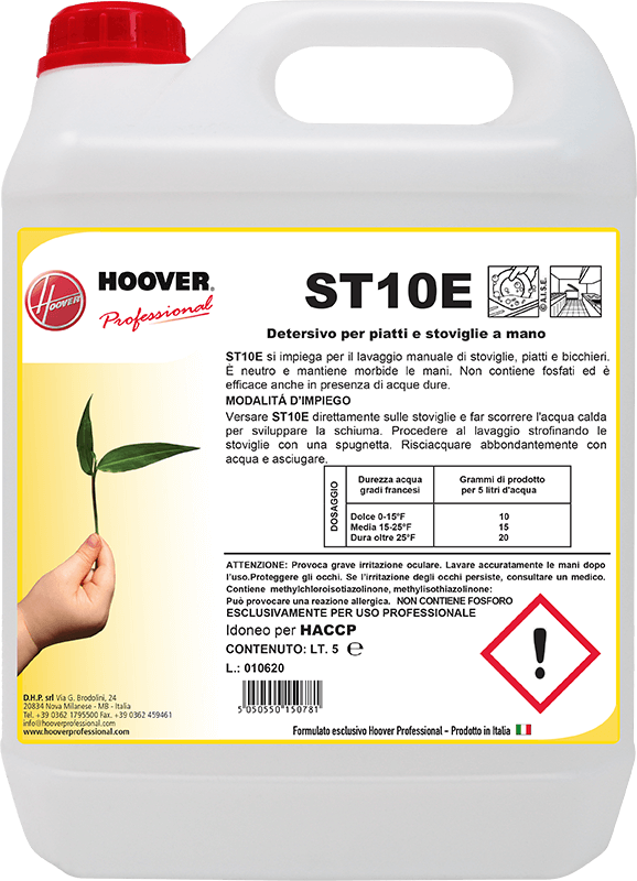 ST10 E - Detergente Stoviglie a Mano Industrie Alimentari | 4 PZ