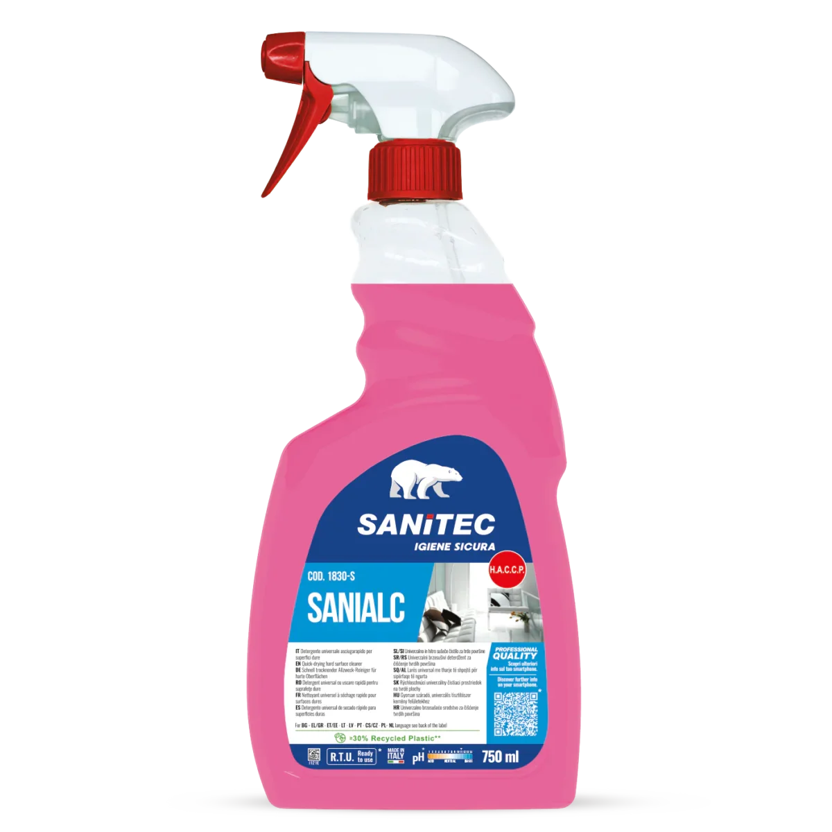 SANITEC – SANIALC – DETERGENTE UNIVERSALE ASCIUGARAPIDO