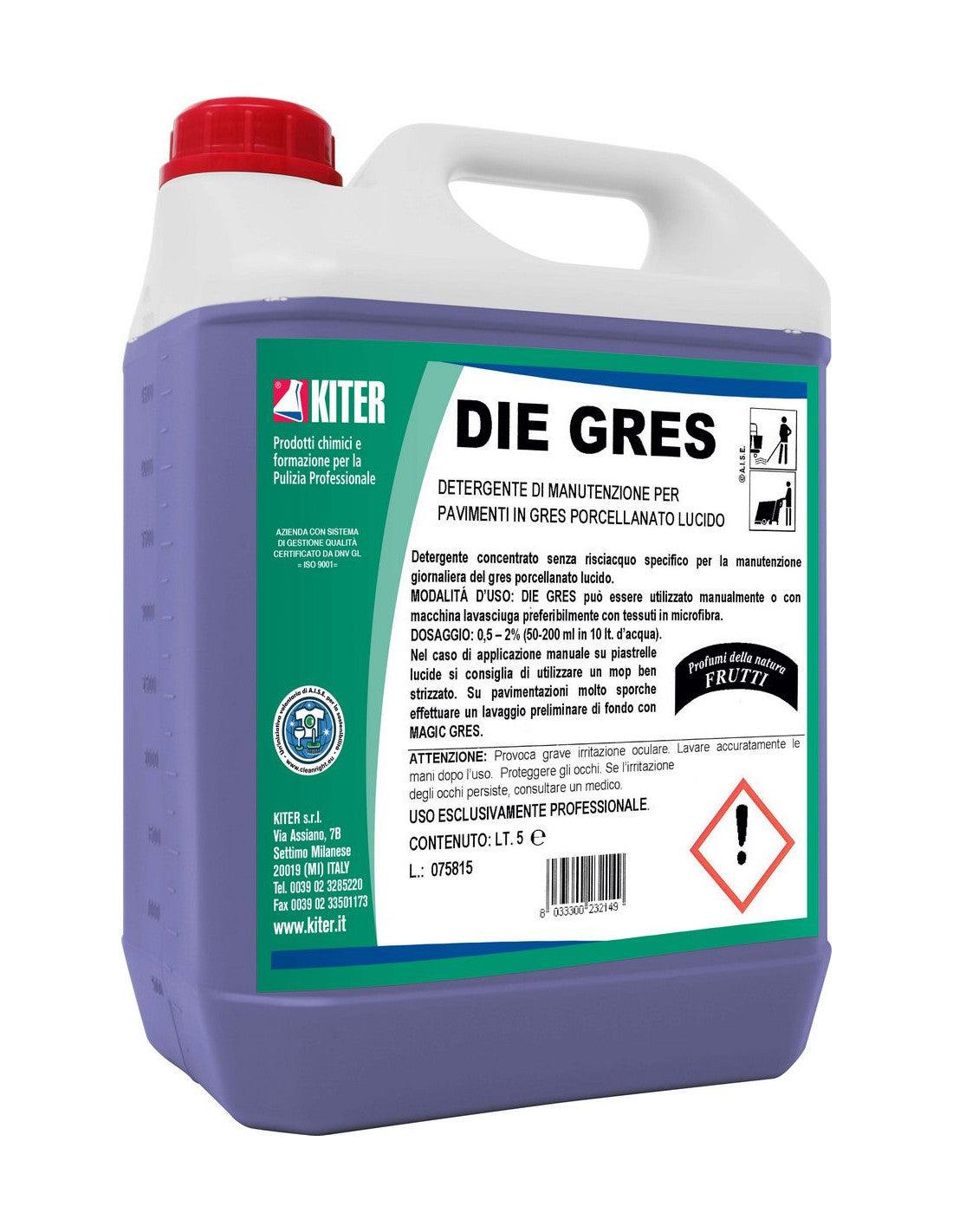 DIE GRES KITER Detergente senza aloni per pavimenti gres porcellanato ceramica pietre silicee