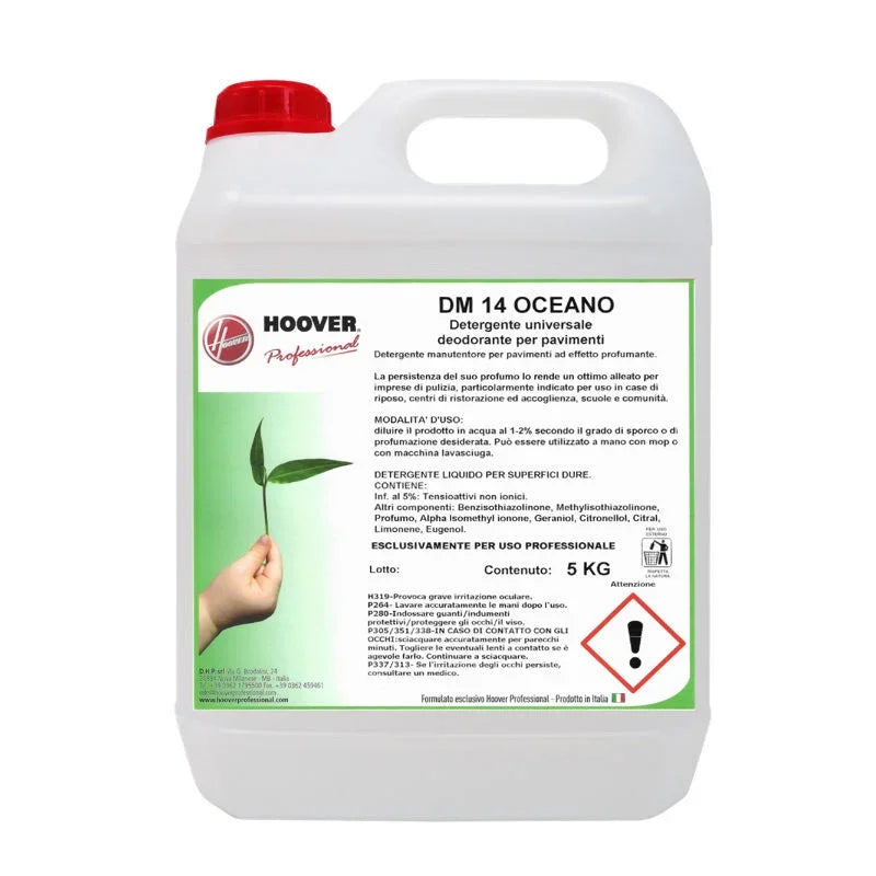 DM14 OCEANO | Detergente profumato per pavimenti e superfici lavabili | 4X5 LT