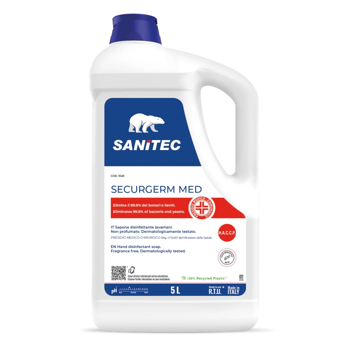 SANITEC SECURGERM MED – SAPONE DISINFETTANTE LAVAMANI