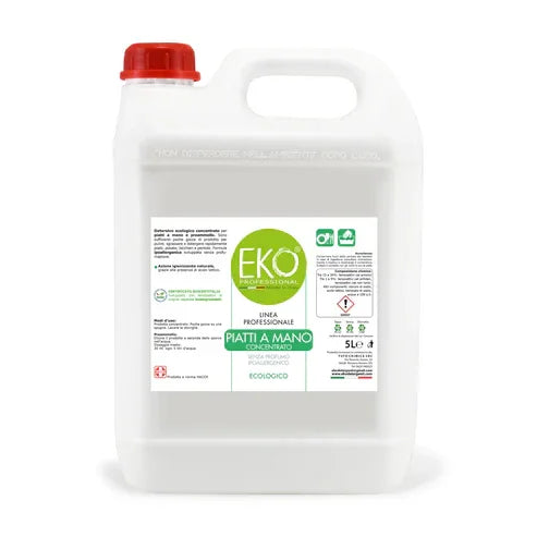 Tanica detergente per piatti a mano concentrato EKO Professional, 5 litri, ecologico.