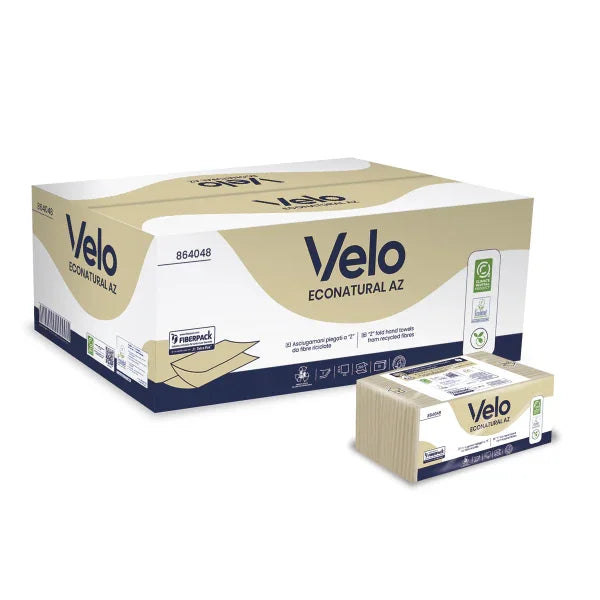 VELO Econatural AZ – Asciugamani piegati a Z – 3960 PZ