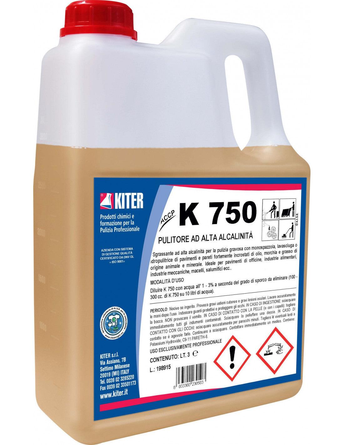 K 750 KITER Sgrassante HACCP ad altissima alcalinità