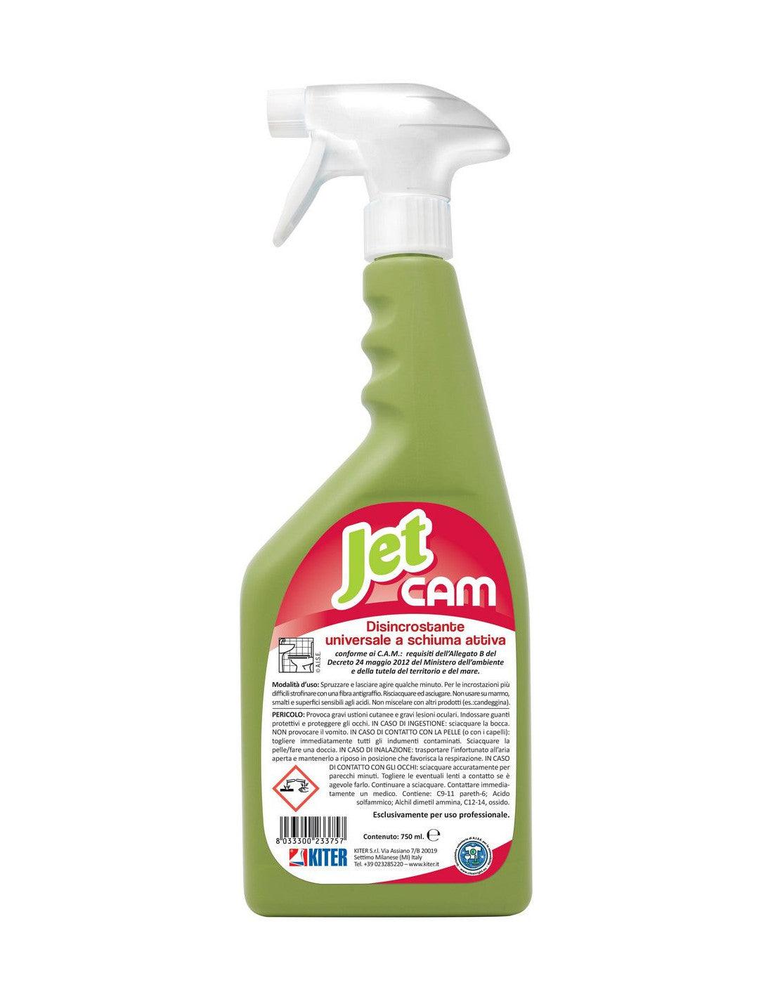 JET CAM KITER Schiuma attiva disincrostante per sanitari docce rimuove calcare ruggine grasso