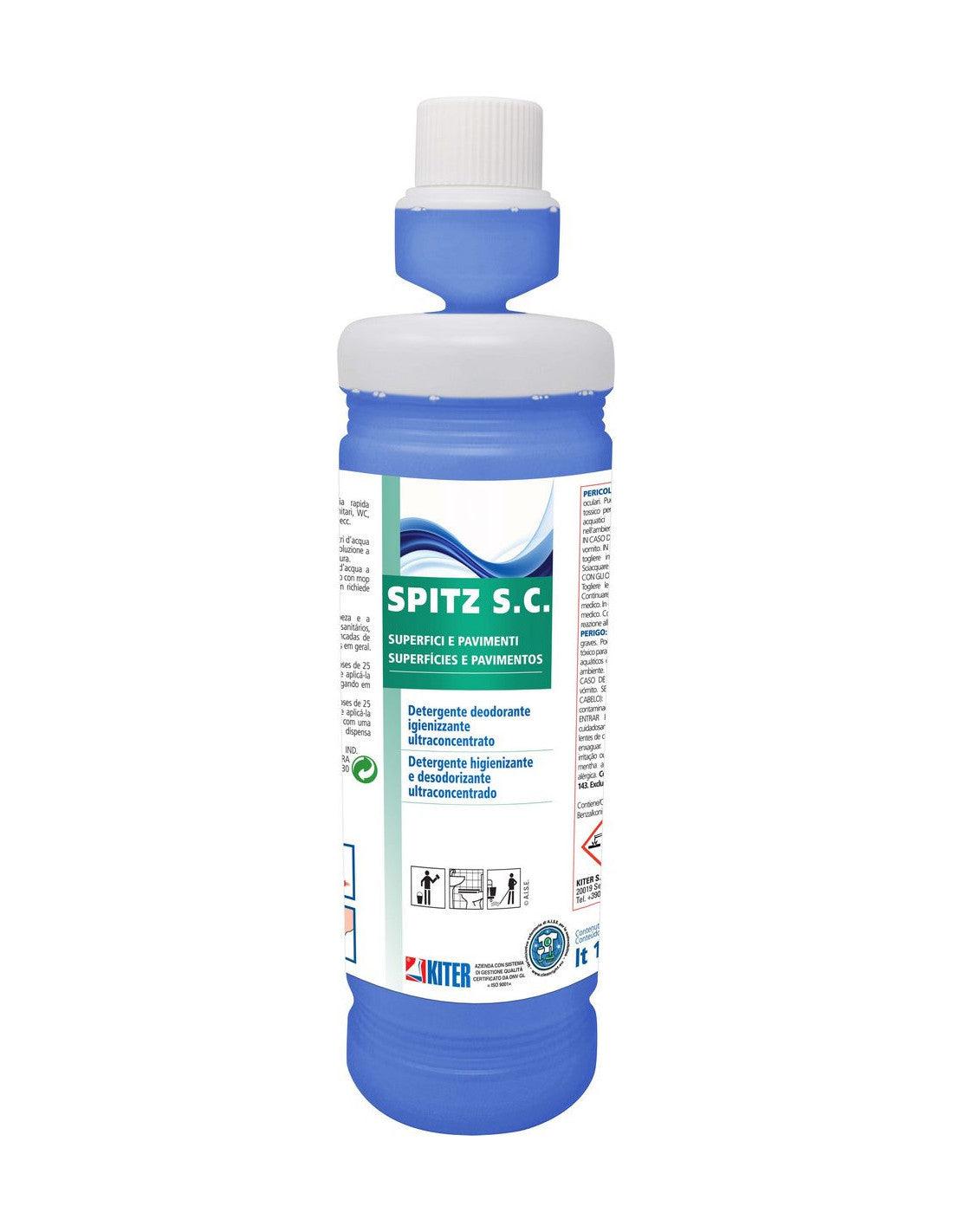 SPITZ SC KITER Detergente HACCP igienizzante superconcentrato profumato per pavimenti con tappo dosatore