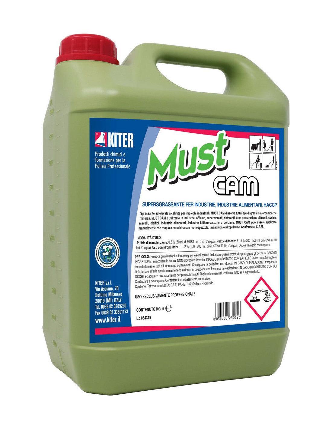 MUST CAM KITER Supersgrassante rapido HACCP per industrie alimentari e sporchi difficili 2PZ