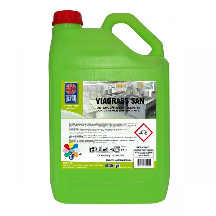 VIAGRASS SAN detergente sgrassante igienizzante universale