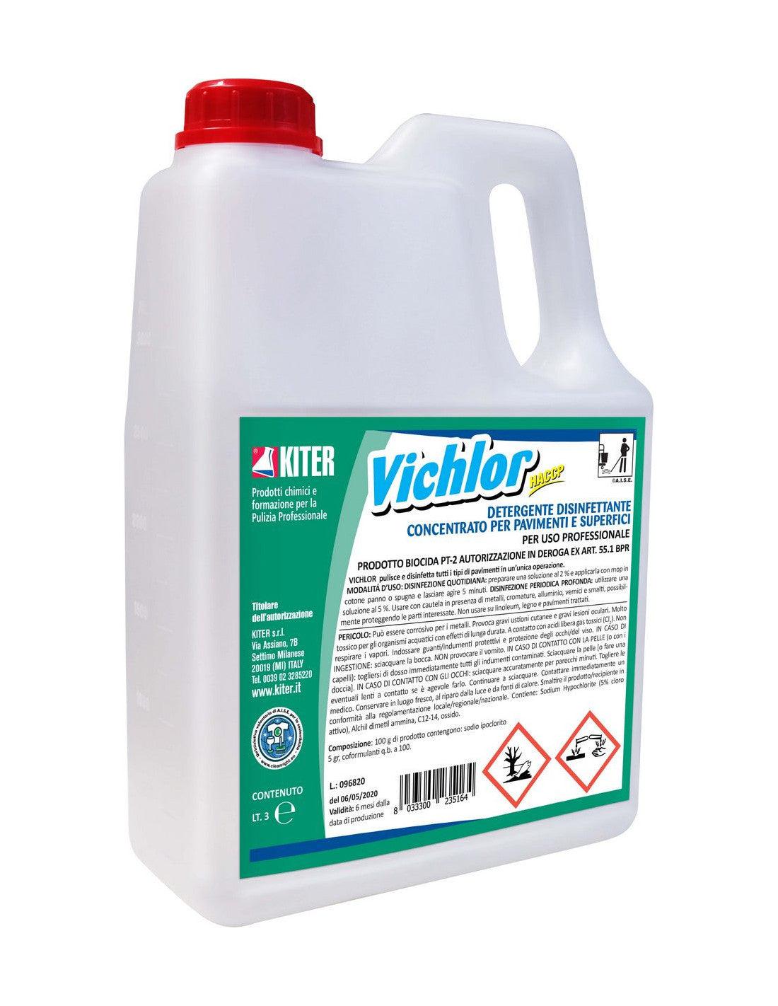 VICHLOR KITER Detergente igienizzante BIOCIDA HACCP concentrato per pavimenti