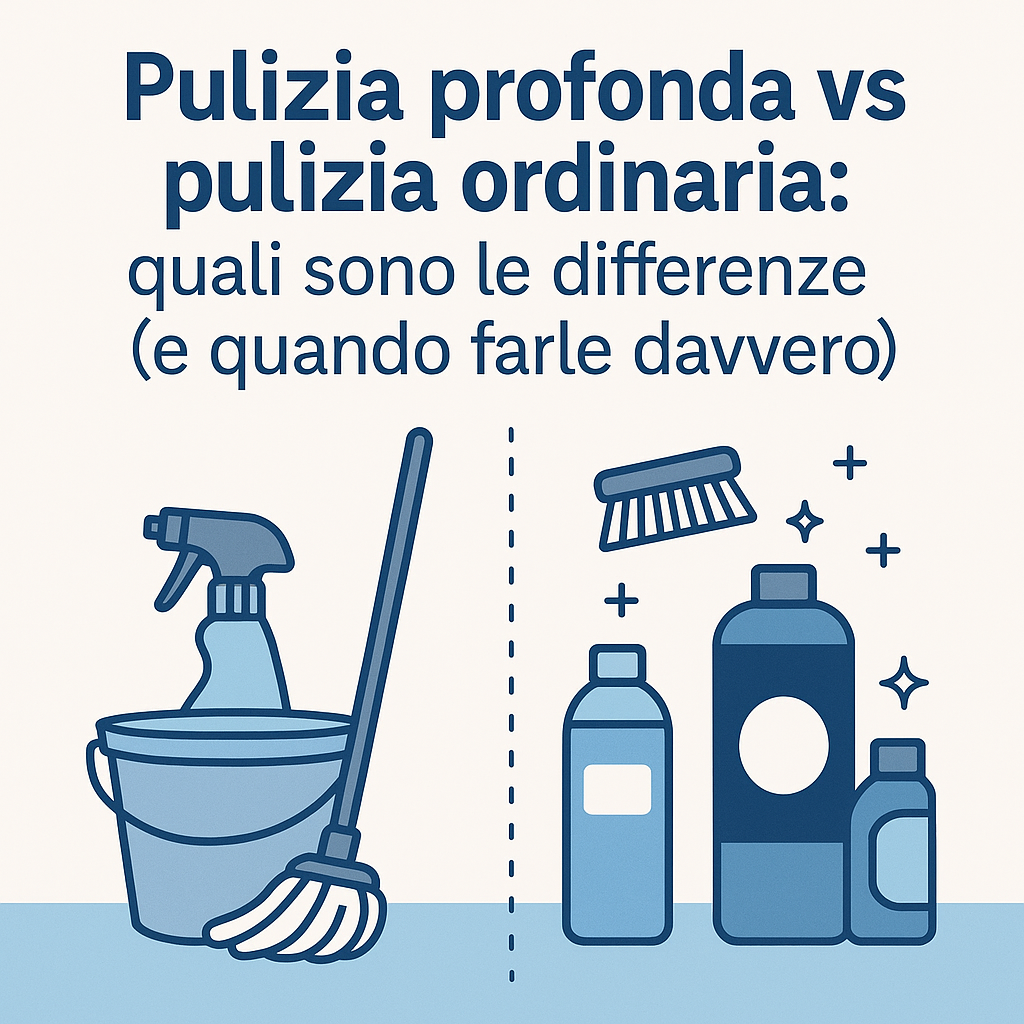 Pulizia profonda vs pulizia ordinaria: quali sono le differenze (e quando farle davvero