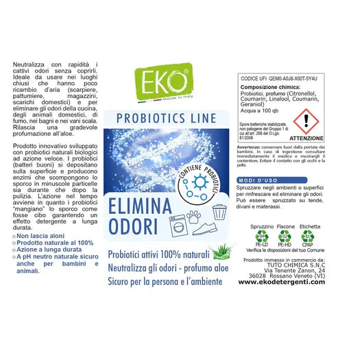 EKO Eliminaodori ecologico con probiotici