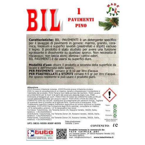 BIL 1 Detergente pavimenti professionale | Per la pulizia quotidiana
