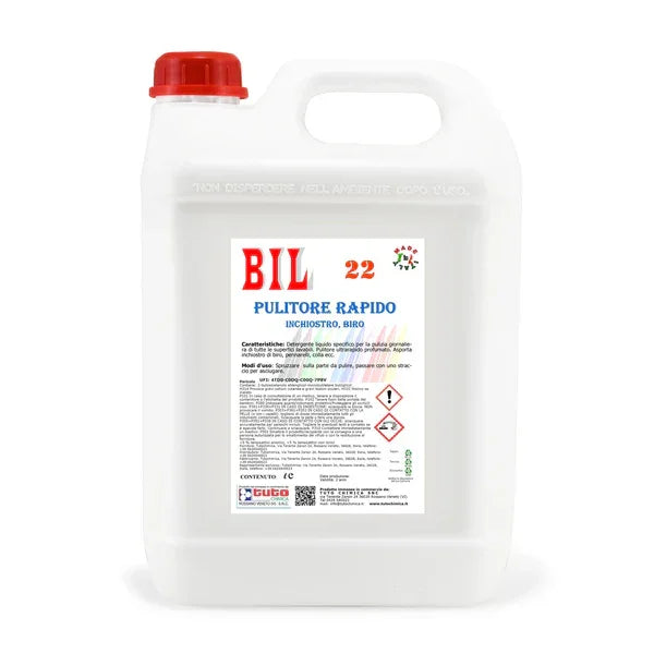 BIL 22 Pulitore rapido inchiostro | Detergente professionale per penna e pennarello