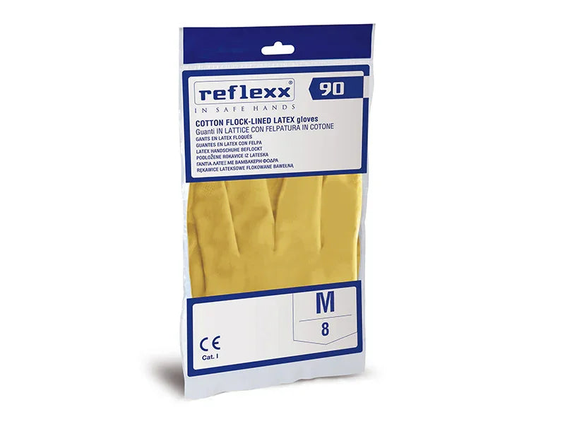 GUANTI IN LATTICE FELPATI REFLEXX 90 - 12 PZ