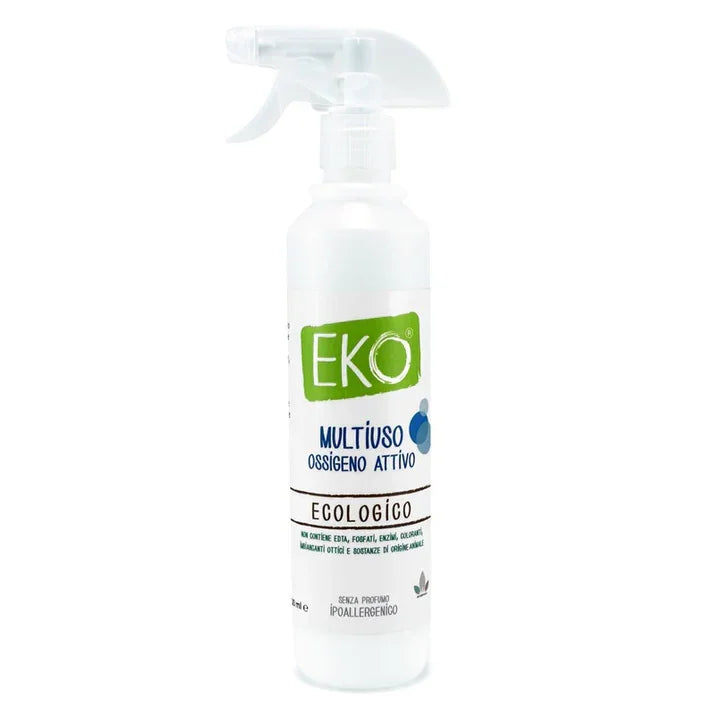 Spray multiuso ecologico EKO con ossigeno attivo per pulizia professionale superfici