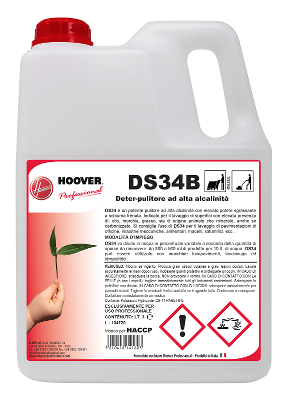 DS34 B - Sgrassante ad Alta Alcalinità Impiego Generale | 4 PZ