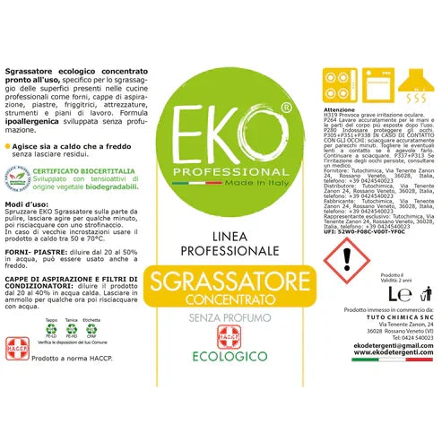 EKO PROFESSIONAL Sgrassatore ecologico | Concentrato universale