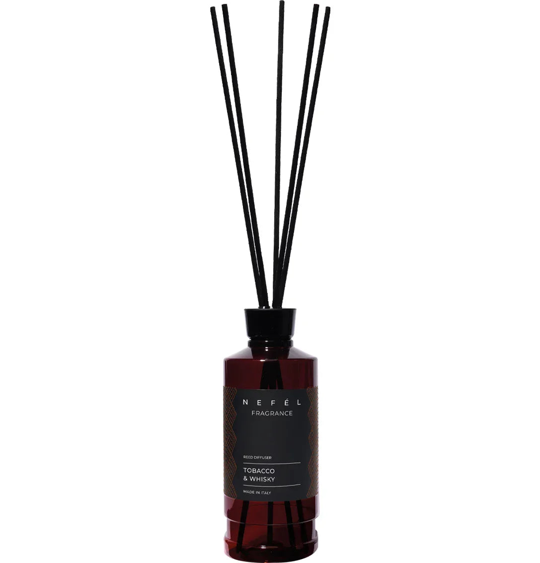 NEFÉL – FRAGRANCE TOBACCO & WHISKY – DIFFUSORE A BASTONCINI PER AMBIENTI