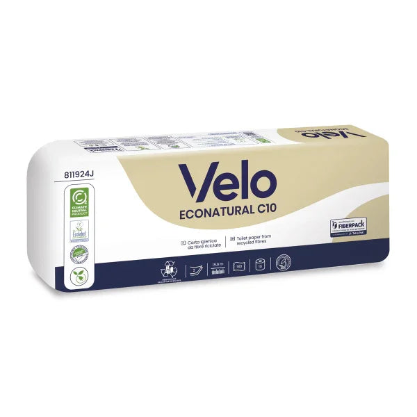 VELO ECONATURAL C10 – CARTA IGIENICA A ROTOLI - 120 RT