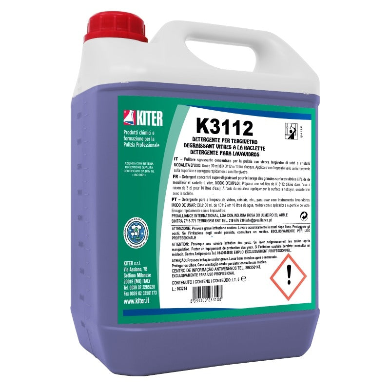 K3112 KITER Detergente sgrassante per vetri e cristalli specifico per l'impiego con tergivetro